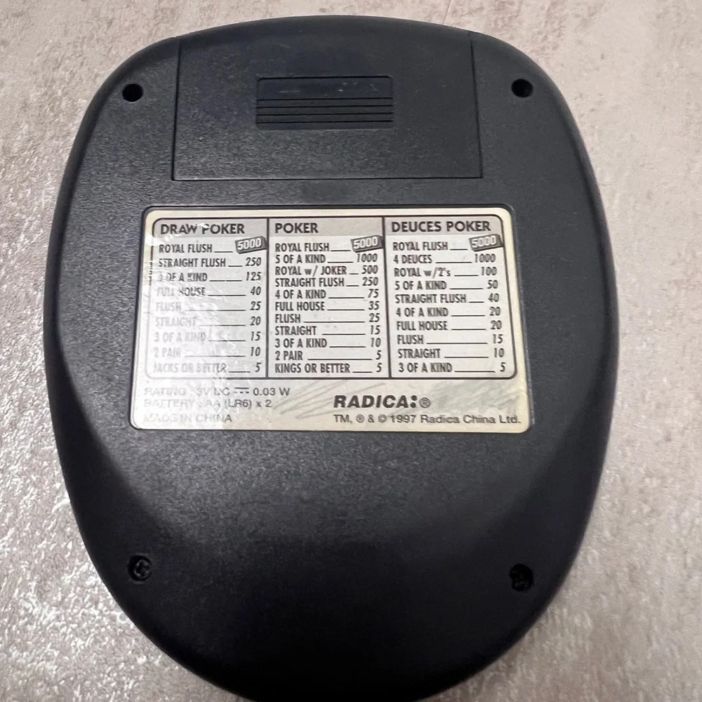 Vintage Radica hand held Poker game Players Choice poker electronic pocket game